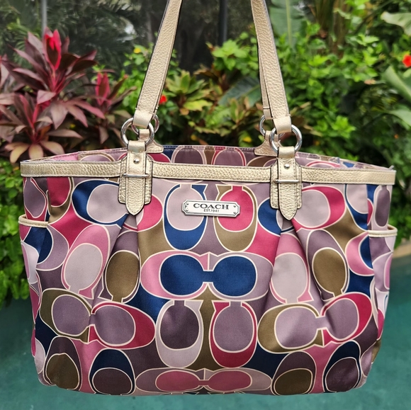 Coach Bag- Free matching Wallet! Check out those colors! - Picture 5 of 16